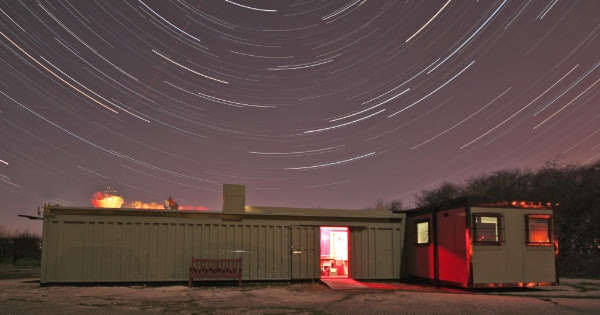 Star trails at the observatory